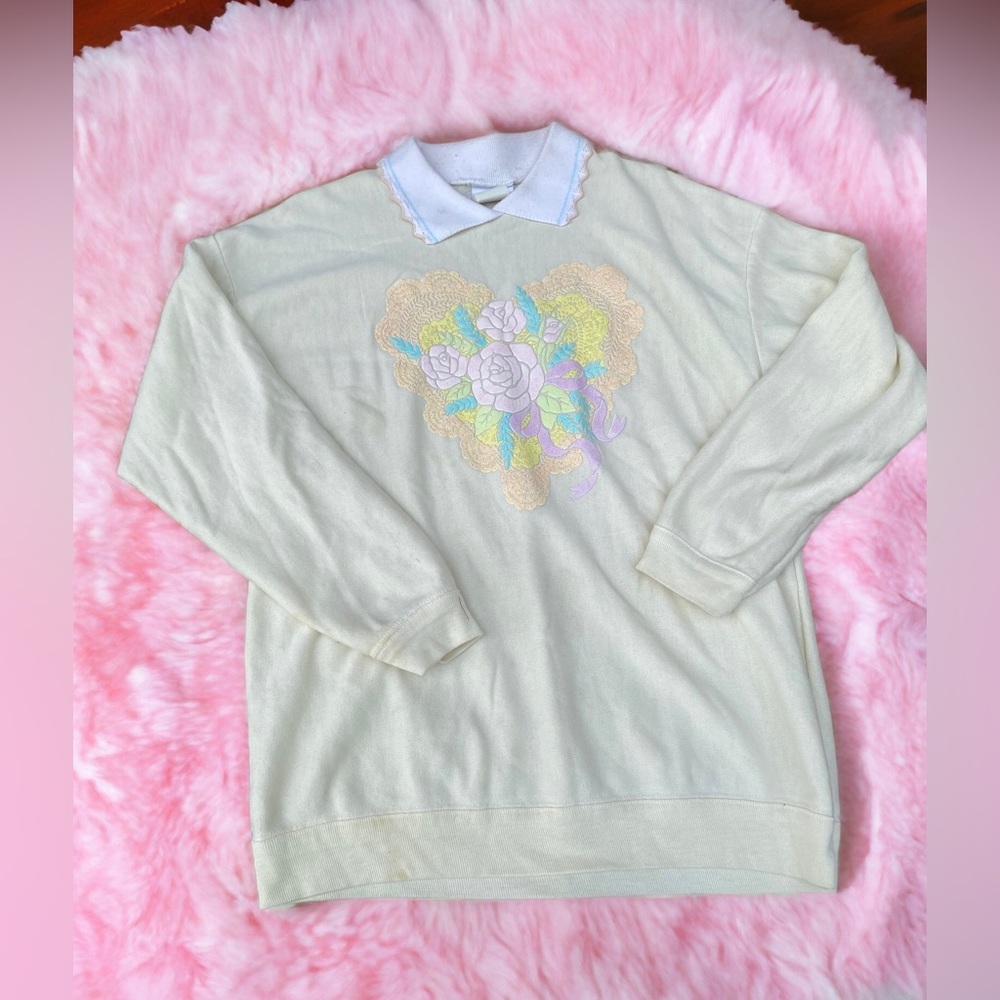 VINTAGE Bobby brooks sweater with collar size Large - Picture 3 of 10